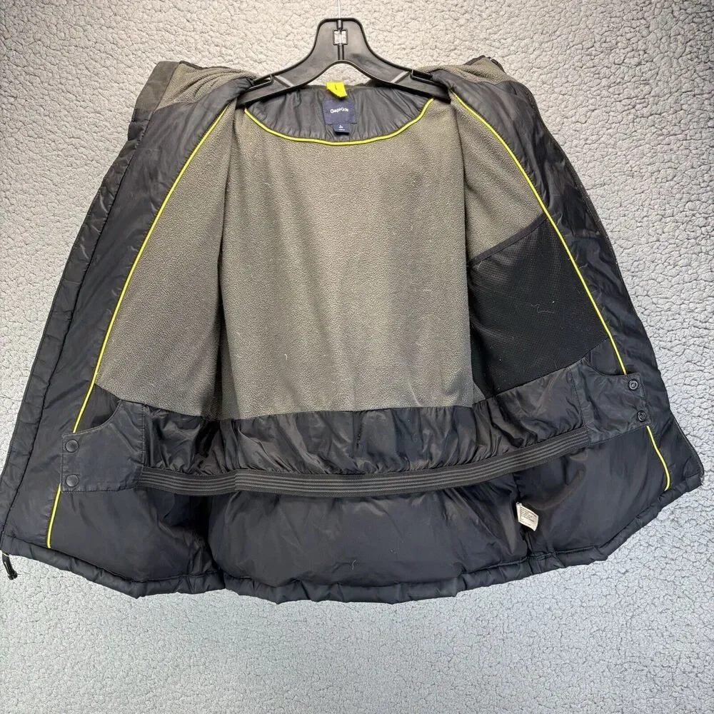 Gap Kids‎ Down Puffer Youth L 10 HoodedJacket Coat Snow Ski **ZIPPER FLAW READ**